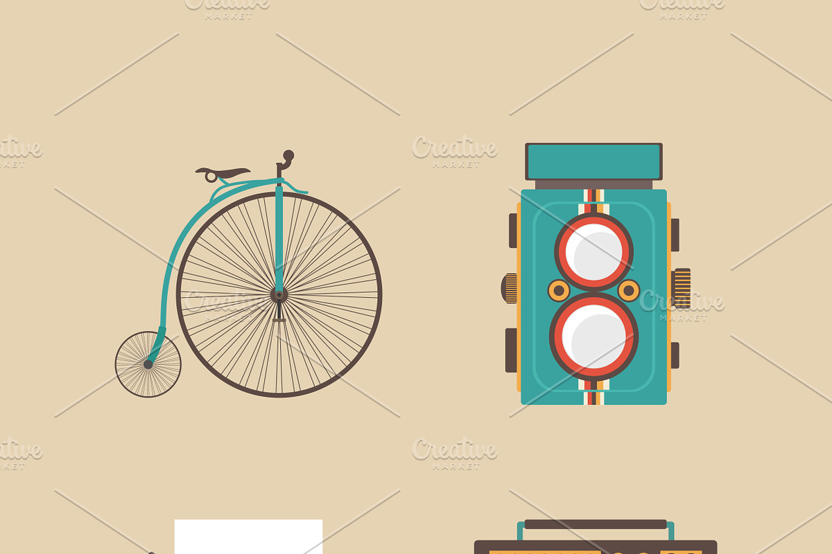 retro gadget set in Illustrations - product preview 8