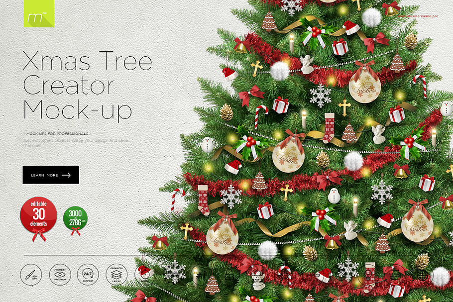 Christmas Tree Creator Mock-up in Scene Creator Mockups - product preview 8