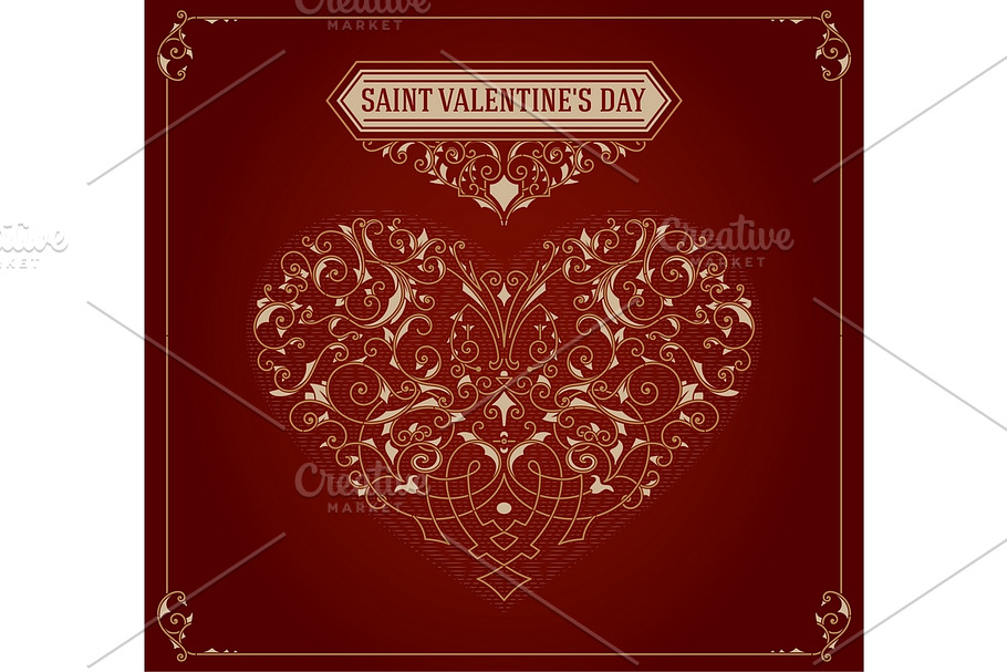 Saint valentine's day card in Illustrations - product preview 8