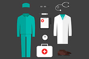 Complete set of medical clothes
