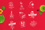 Valentine's Day typographic concepts