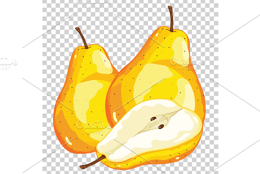 Pear Isolated, Vector. in Illustrations - product preview 8