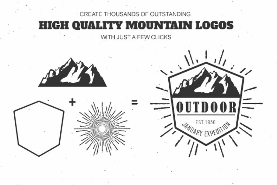 Mountain Outdoor Vintage Logo Kit in Logo Templates - product preview 8