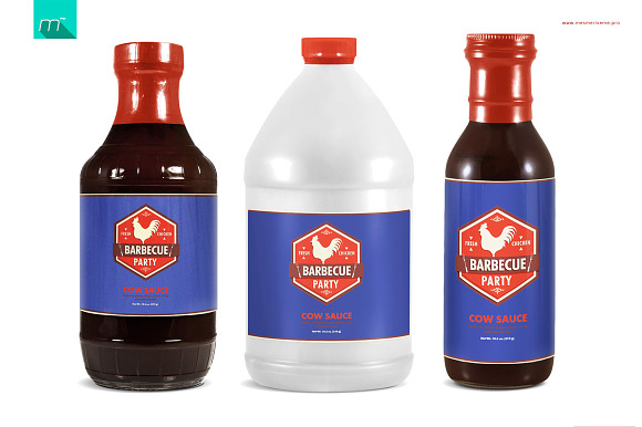 BBQ Sauce Bottles Mock-up in Product Mockups - product preview 2
