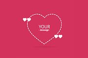 Valentine Card Quote Blank. Vector