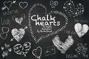 Chalk Hearts - digital illustrations