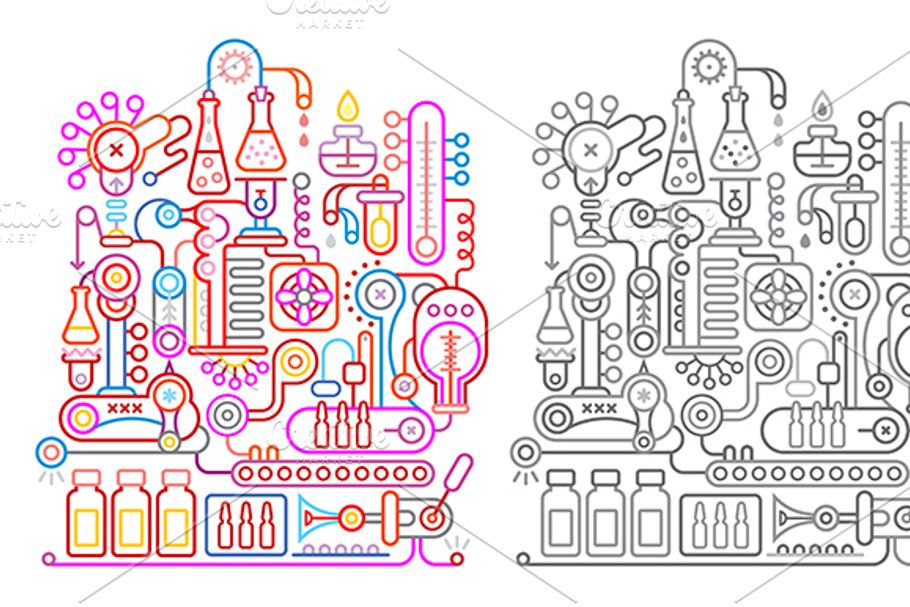 Chemistry Research Laboratory in Illustrations - product preview 8