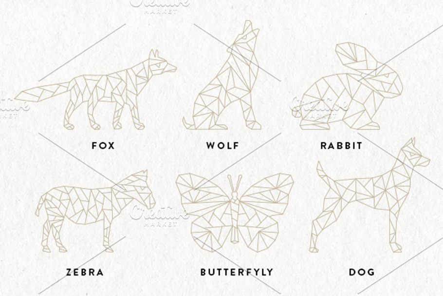 Geometric Animals EPS & PNG in Illustrations - product preview 8