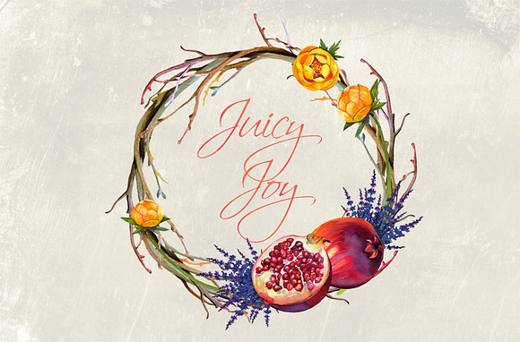 Juciy Joy- 14 watercolor clip arts in Illustrations - product preview 4
