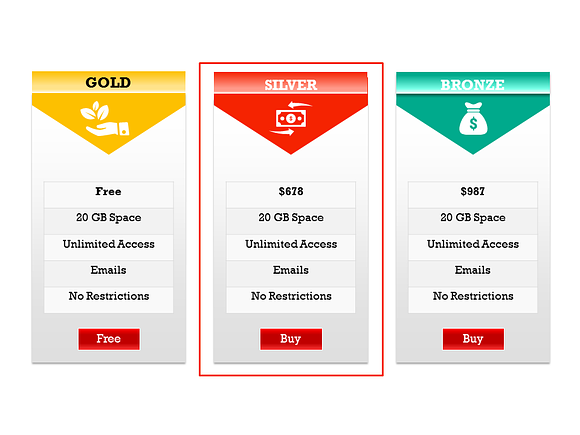 Pricing Tables 2 PowerPoint Template in PowerPoint Templates - product preview 1