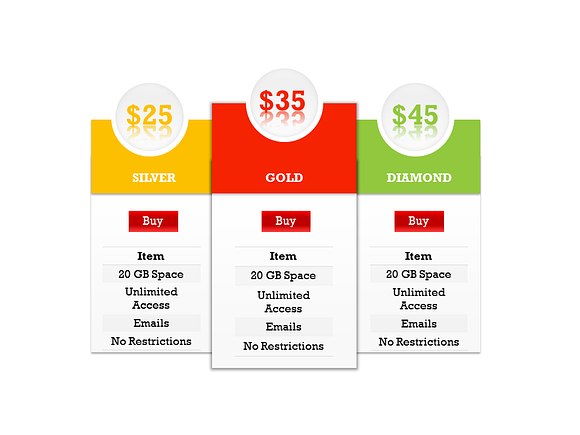 Pricing Tables 2 PowerPoint Template in PowerPoint Templates - product preview 3