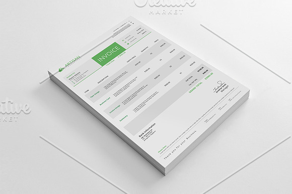Clean Invoice in Stationery Templates - product preview 3
