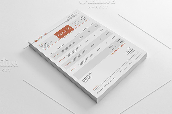 Clean Invoice in Stationery Templates - product preview 4