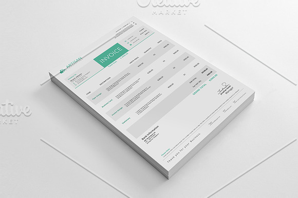 Clean Invoice in Stationery Templates - product preview 5