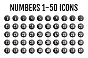 Numbers 1-50 Icons