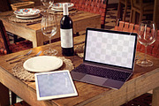 Wine Bottle, iPad Air 2, Macbook