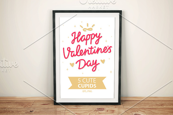 Happy Valentine's Day – 5 Cupids in Illustrations - product preview 4