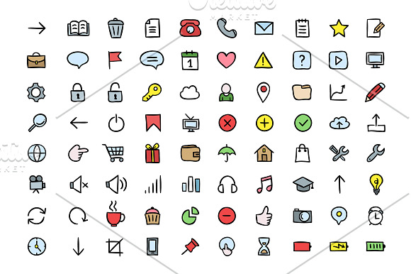 80 UI icons in UI Icons - product preview 2