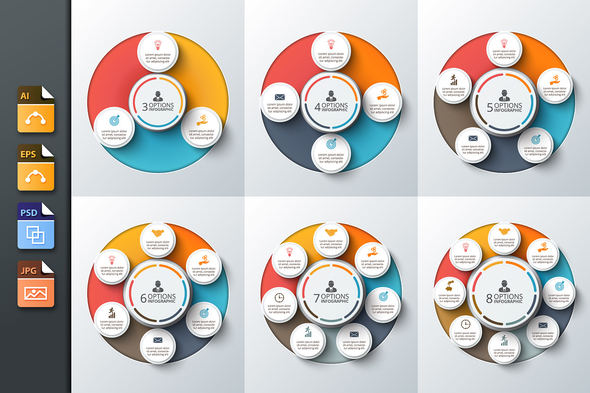 Infographics template set v.17 in Presentation Templates - product preview 8