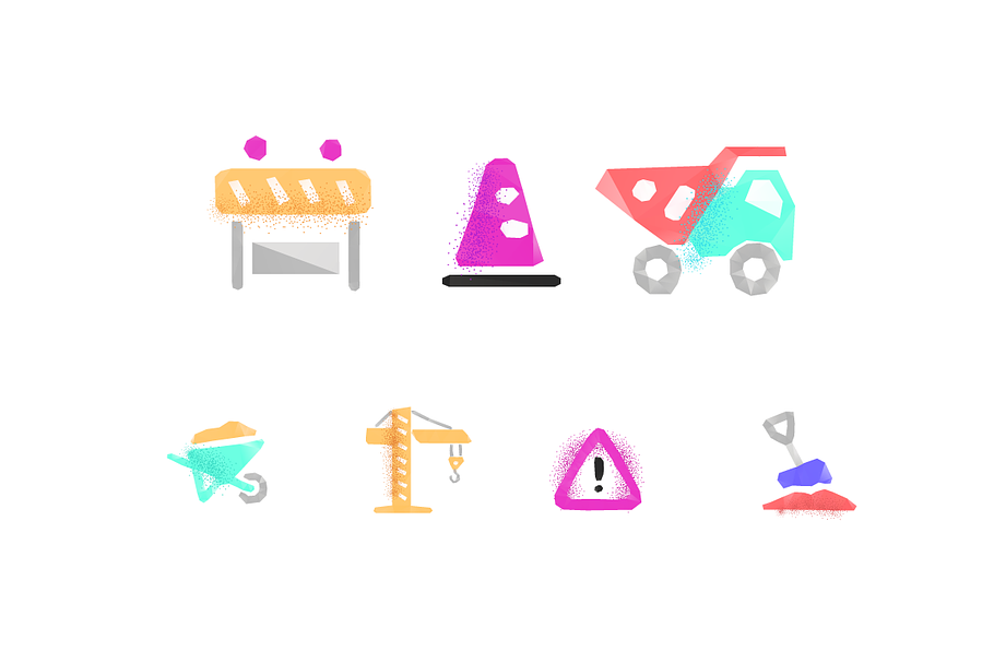 Construction works icons