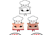 Chef Man Circle Labels Collection