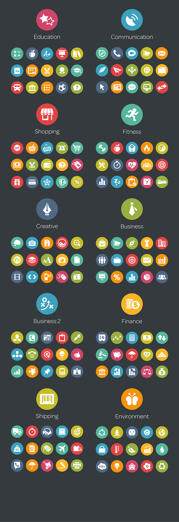 Circle Icons Bundle in Circle Icons - product preview 1