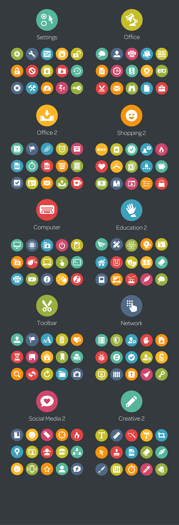 Circle Icons Bundle in Circle Icons - product preview 2