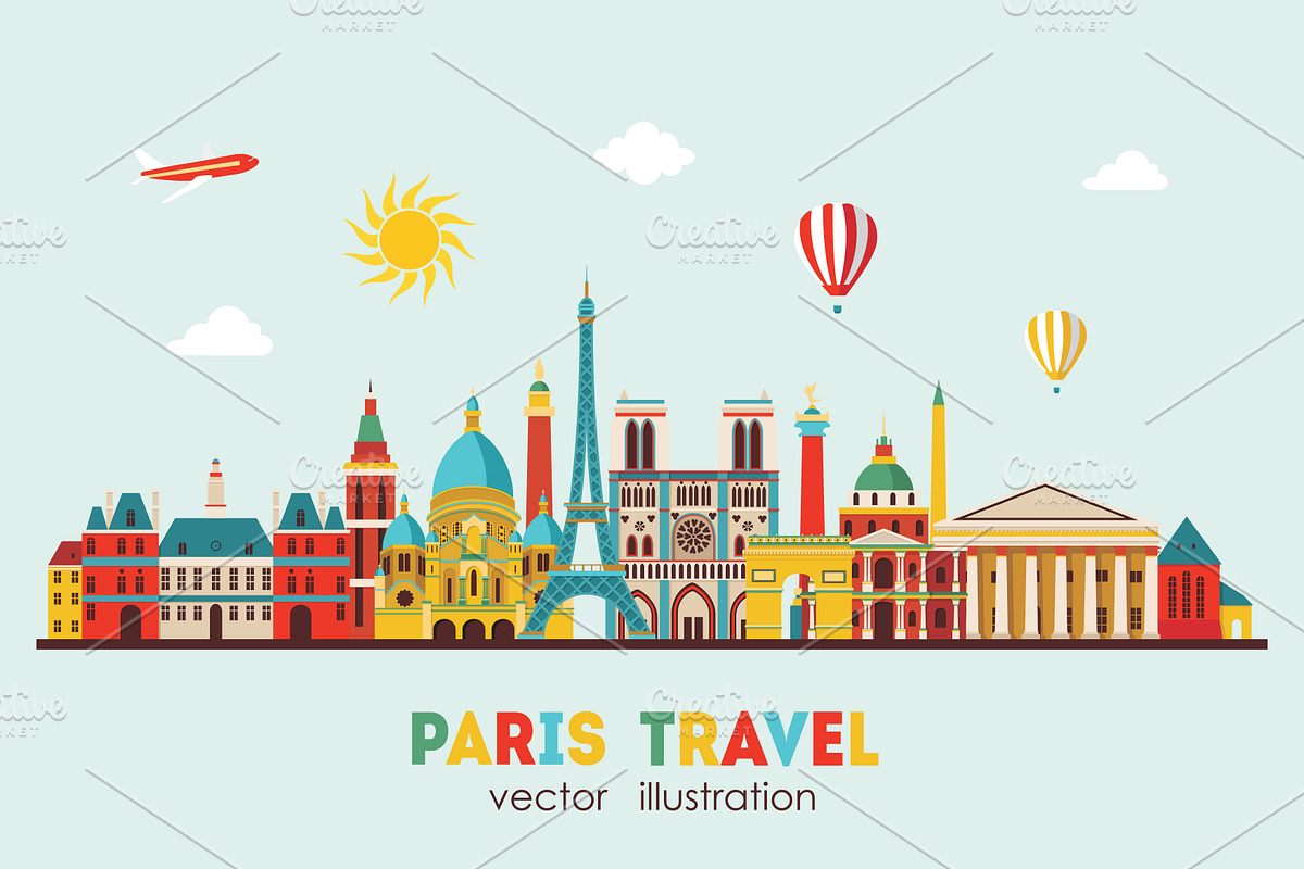 Paris skyline. Vector illustration in Illustrations - product preview 8