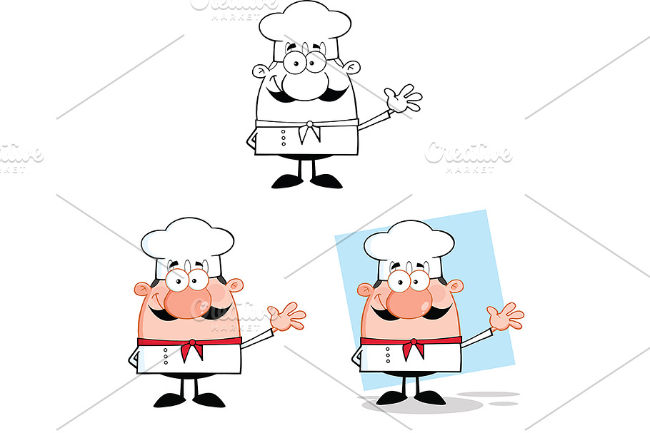Chef Characters Collection - 3 in Illustrations - product preview 8