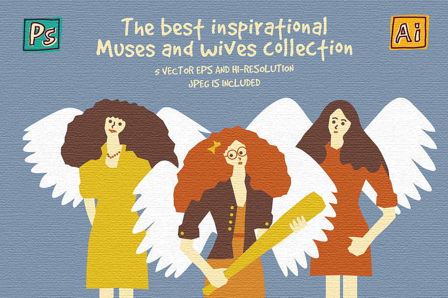Muses and wives collection in Illustrations - product preview 8