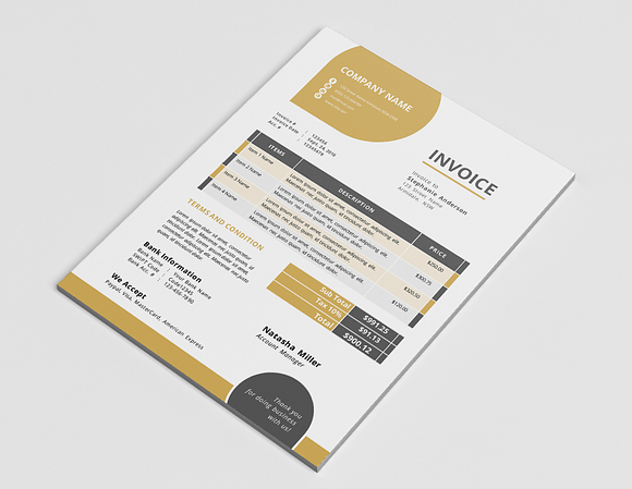 Unique corporate Word invoice in Stationery Templates - product preview 4