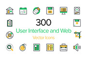 300 User Interface and Web Icons