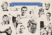 Vintage Vector Advertising People