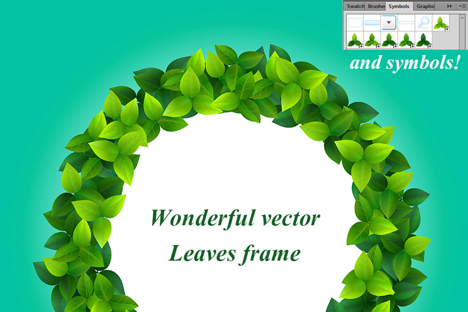 Spring leaves frame in Illustrations - product preview 8