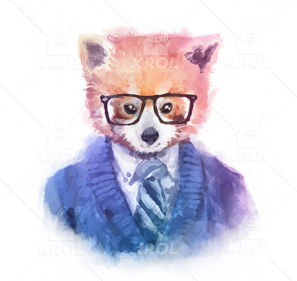 Big Bundle of 14 Hipster Animals in Illustrations - product preview 2