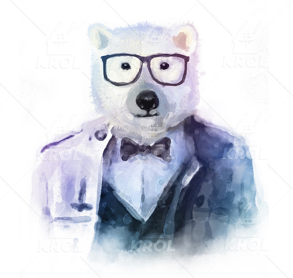 Big Bundle of 14 Hipster Animals in Illustrations - product preview 4
