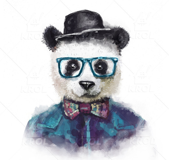 Big Bundle of 14 Hipster Animals in Illustrations - product preview 5