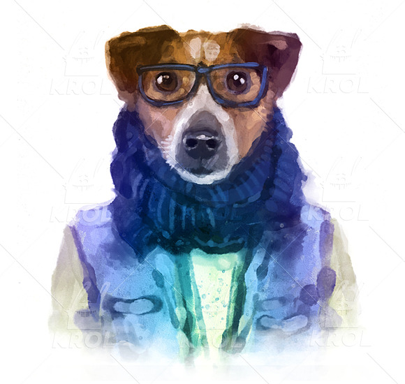 Big Bundle of 14 Hipster Animals in Illustrations - product preview 13