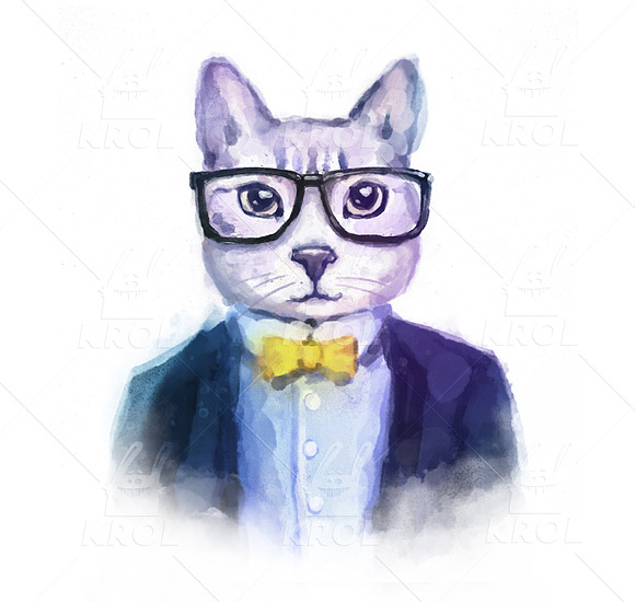 Big Bundle of 14 Hipster Animals in Illustrations - product preview 14