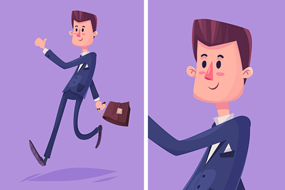 Vector cartoon business man in Illustrations - product preview 8