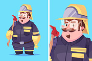 Vecto  illustration of fireman