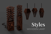 Styles Wooden lamp