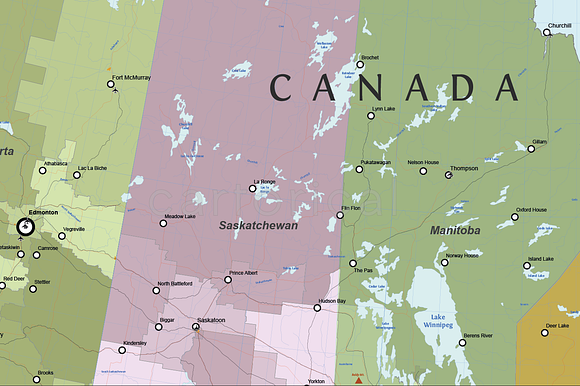 Vector Map of Canada in Illustrations - product preview 1