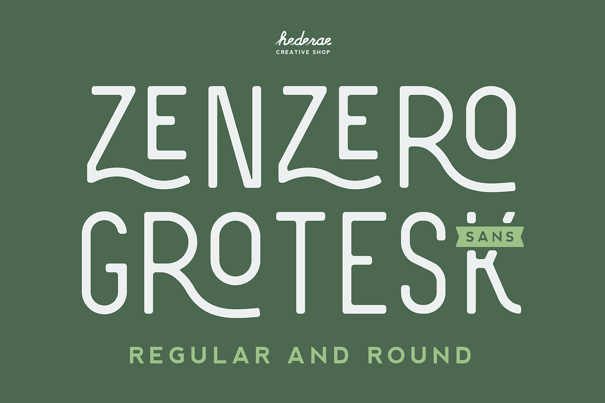 Zenzero Grotesk Sans (Regular+Round) in Display Fonts - product preview 8
