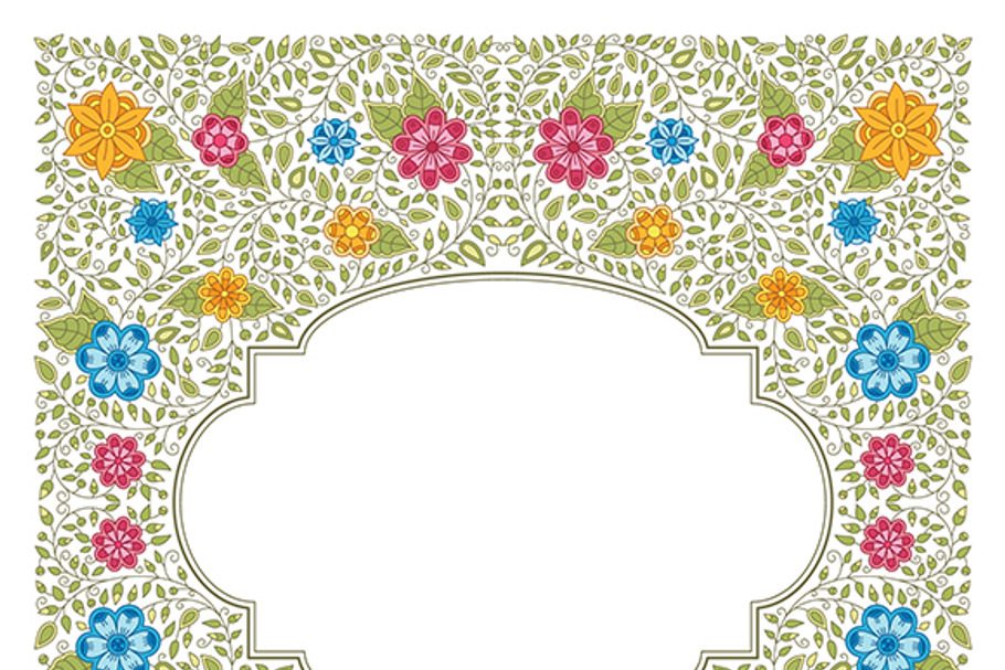 Vintage floral frame in Patterns - product preview 8