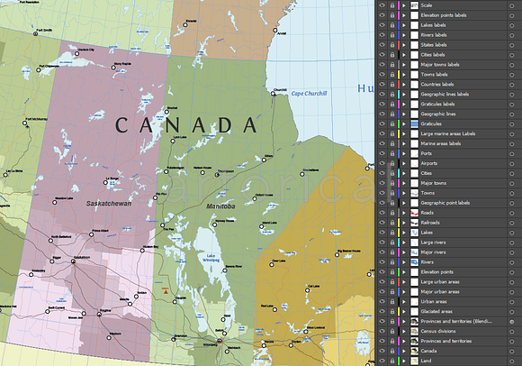 Vector Map of Canada in Illustrations - product preview 2