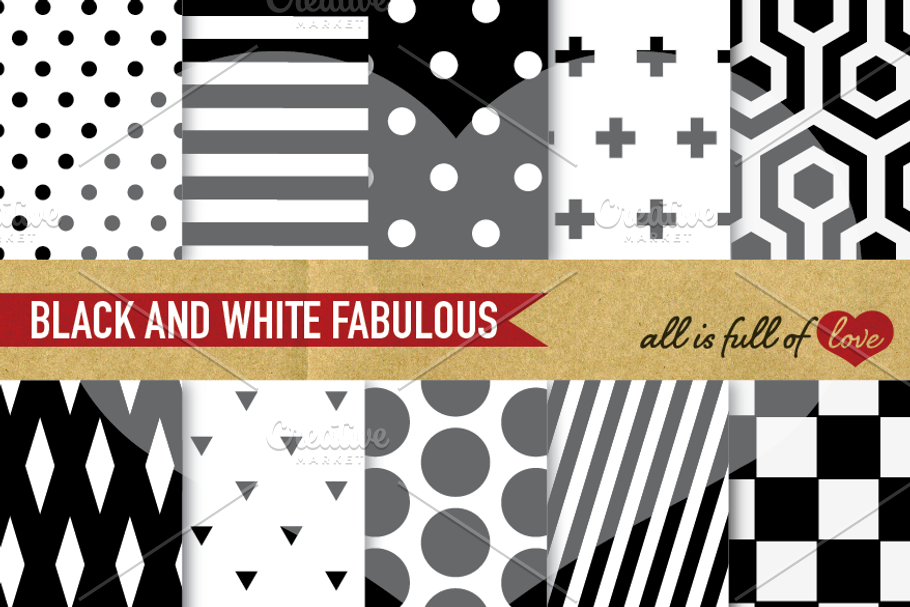 Paper Black White Background Pattern in Patterns - product preview 8