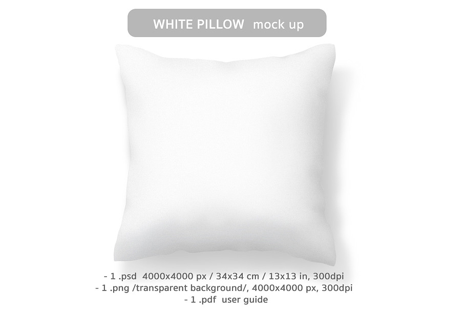 White Pillow MOCK UP in Product Mockups - product preview 8