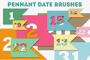Pennant Date Brushes