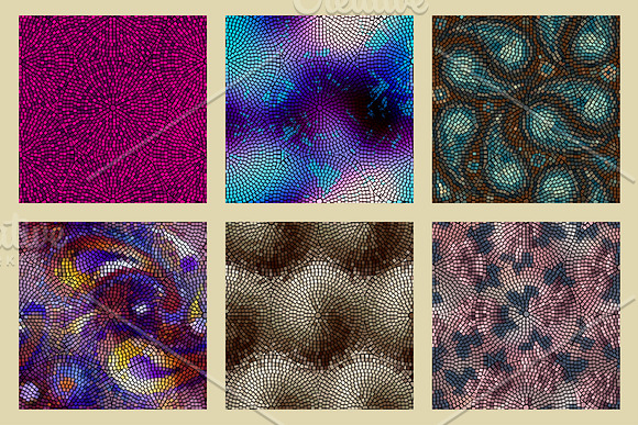 Set of seamless mosaics. in Patterns - product preview 1